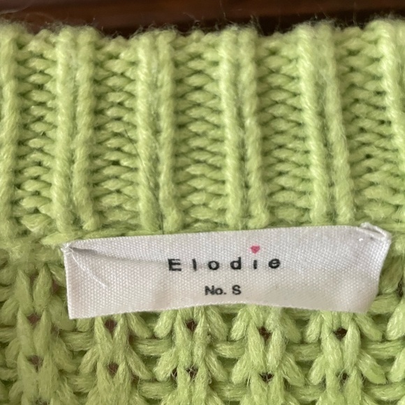 Elodie Lime Green Chunky Cable Knit Sweater Small - Picture 5 of 9